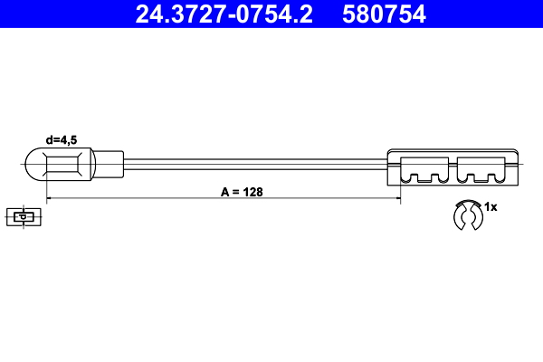 ATE 24.3727-0754.2 Seilzug, Feststellbremse