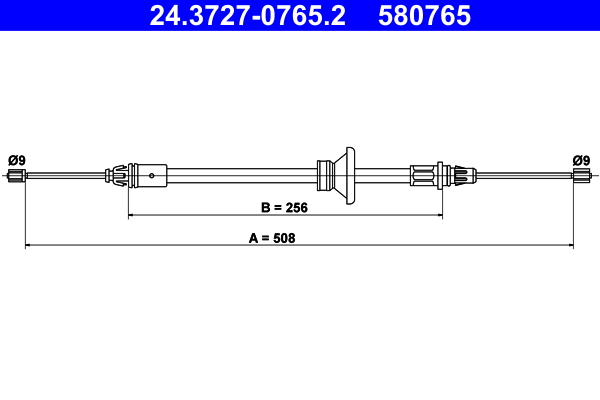 ATE 24.3727-0765.2 Seilzug, Feststellbremse