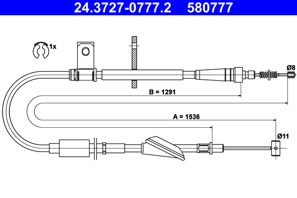 LPR C0293B Tautrekk, parkeringsbrems