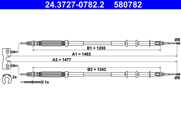 ATE 24.3727-0782.2 Seilzug, Feststellbremse