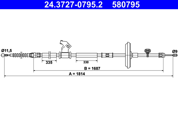 ATE 24.3727-0795.2 Cablu,...