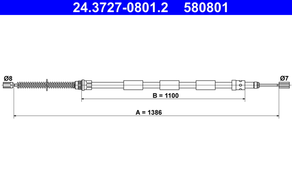 ATE 24.3727-0801.2 Seilzug, Feststellbremse