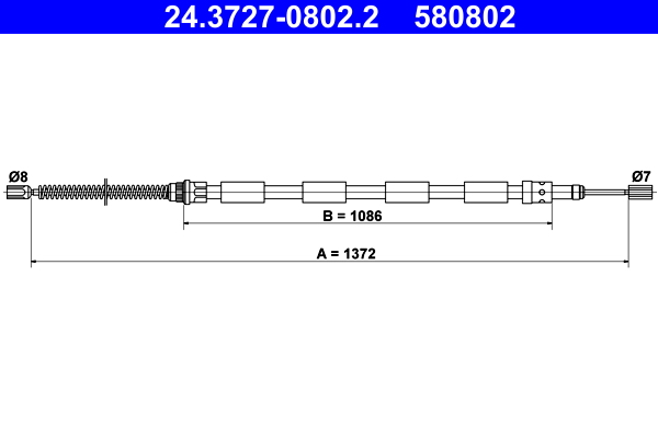 ATE 24.3727-0802.2 Seilzug, Feststellbremse