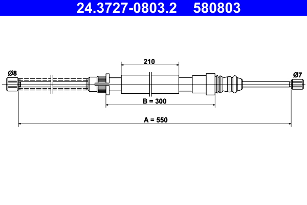 ATE 24.3727-0803.2 Seilzug, Feststellbremse