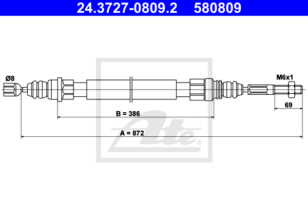 ATE 24.3727-0809.2 Seilzug,...