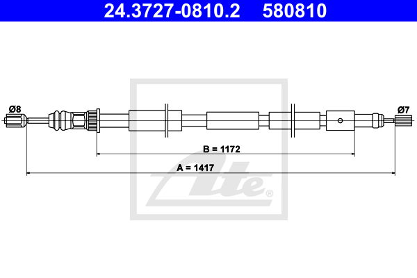 ATE 24.3727-0810.2 Seilzug,...