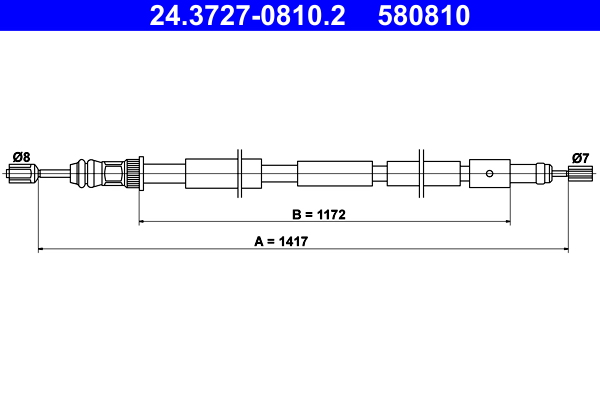 ATE 24.3727-0810.2 Seilzug, Feststellbremse
