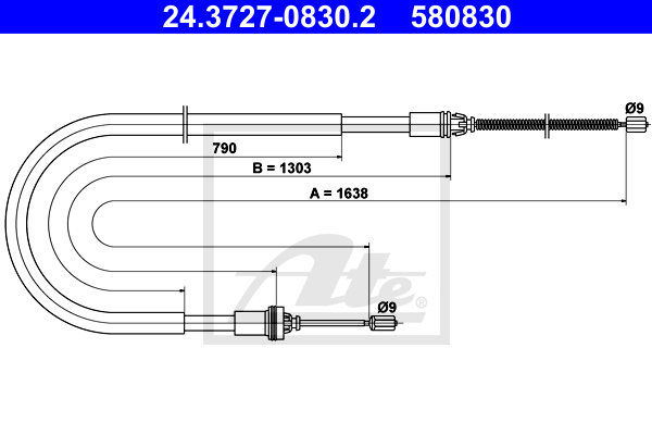 ATE 24.3727-0830.2 Seilzug,...