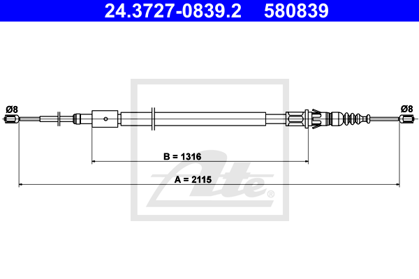 ATE 24.3727-0839.2 Seilzug,...