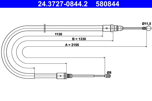 ATE 24.3727-0844.2 Cablu,...