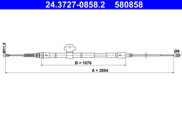 ATE 24.3727-0858.2 Seilzug, Feststellbremse