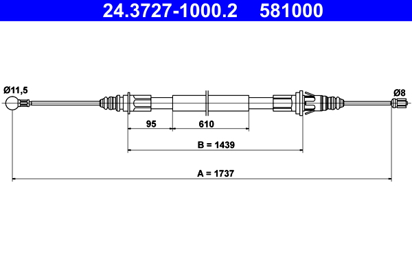ATE 24.3727-1000.2 Cablu,...