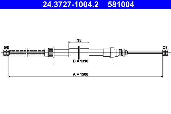 ATE 24.3727-1004.2 Seilzug, Feststellbremse