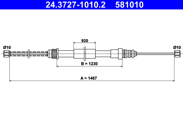 ATE 24.3727-1010.2 Seilzug, Feststellbremse