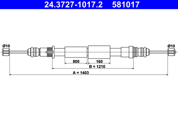 ATE 24.3727-1017.2 Seilzug, Feststellbremse