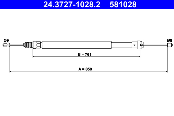 ATE 24.3727-1028.2 Seilzug, Feststellbremse
