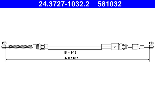 ATE 24.3727-1032.2 Seilzug, Feststellbremse