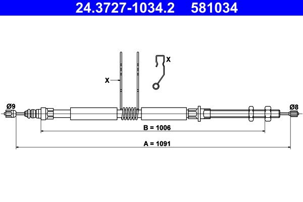 ATE 24.3727-1034.2 Seilzug, Feststellbremse
