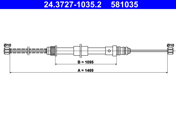 ATE 24.3727-1035.2 Seilzug, Feststellbremse