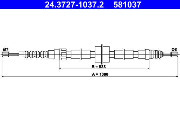ATE 24.3727-1037.2 Seilzug, Feststellbremse
