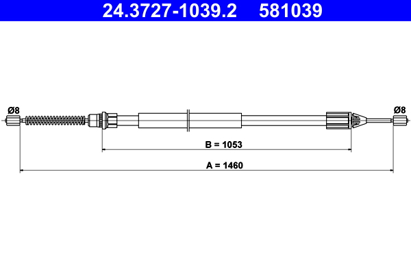 ATE 24.3727-1039.2 Seilzug, Feststellbremse