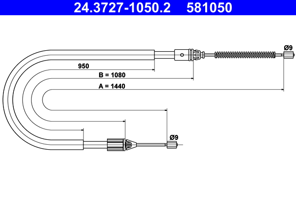 ATE 24.3727-1050.2 Seilzug, Feststellbremse