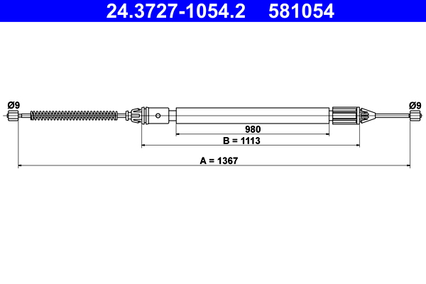 ATE 24.3727-1054.2 Seilzug, Feststellbremse