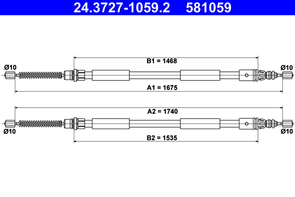 ATE 24.3727-1059.2 Seilzug, Feststellbremse