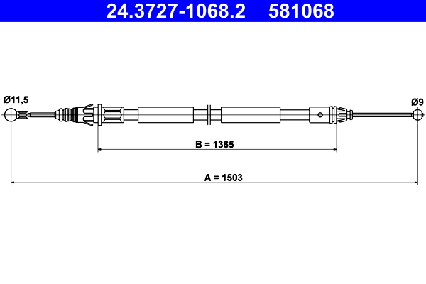 ATE 24.3727-1068.2 Cablu,...