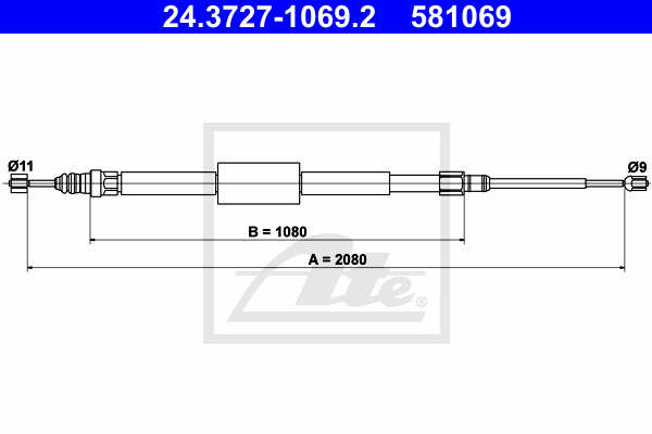 ATE 24.3727-1069.2 Seilzug,...