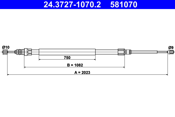 ATE 24.3727-1070.2 Cablu,...