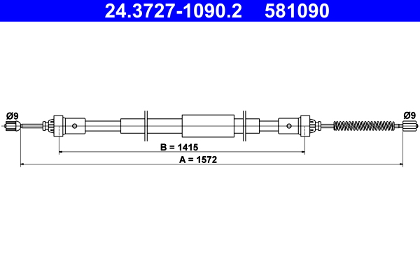 ATE 24.3727-1090.2 Seilzug, Feststellbremse