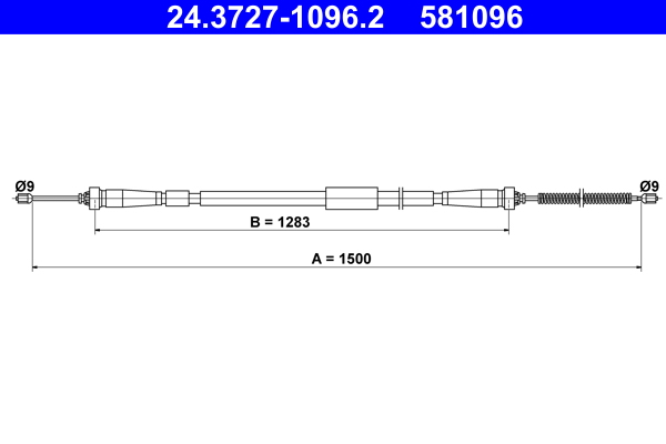 ATE 24.3727-1096.2 Seilzug, Feststellbremse