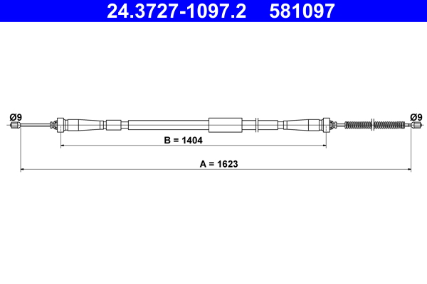 ATE 24.3727-1097.2 Seilzug, Feststellbremse
