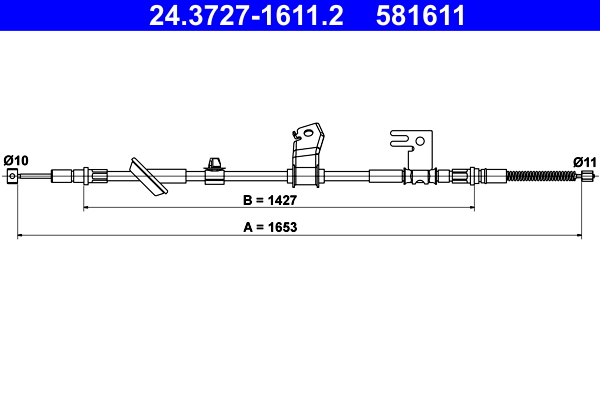 ATE 24.3727-1611.2 Seilzug, Feststellbremse
