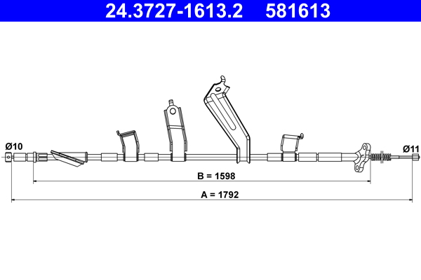 ATE 24.3727-1613.2 Seilzug, Feststellbremse