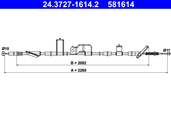 ATE 24.3727-1614.2 Seilzug, Feststellbremse