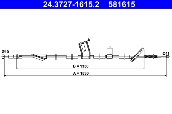 ATE 24.3727-1615.2 Seilzug, Feststellbremse