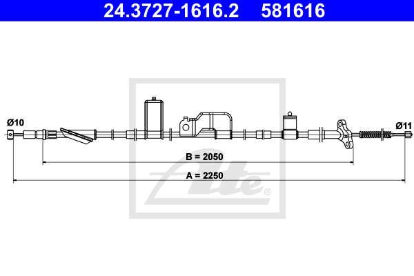 ATE 24.3727-1616.2 Cavo comando, Freno stazionamento