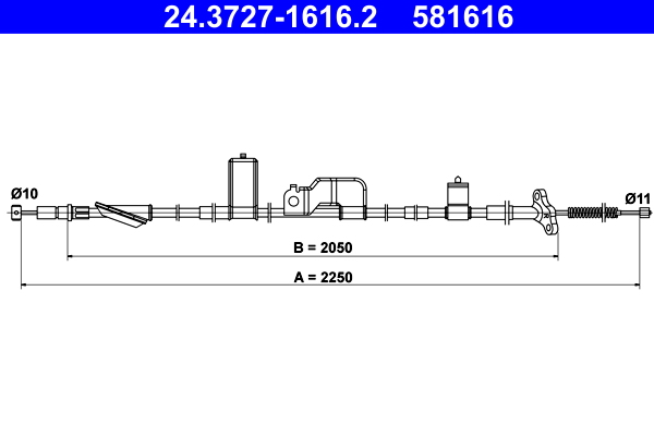 ATE 24.3727-1616.2 Seilzug, Feststellbremse