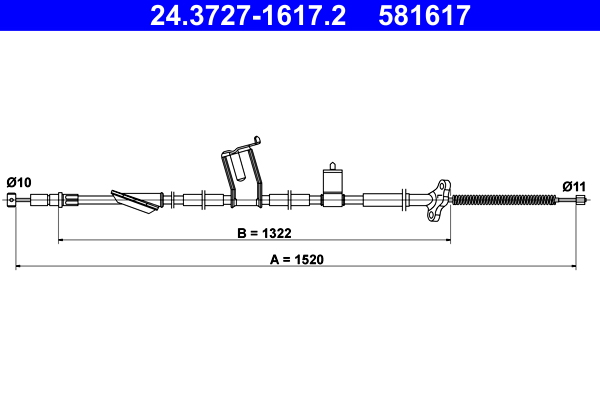 ATE 24.3727-1617.2 Seilzug, Feststellbremse