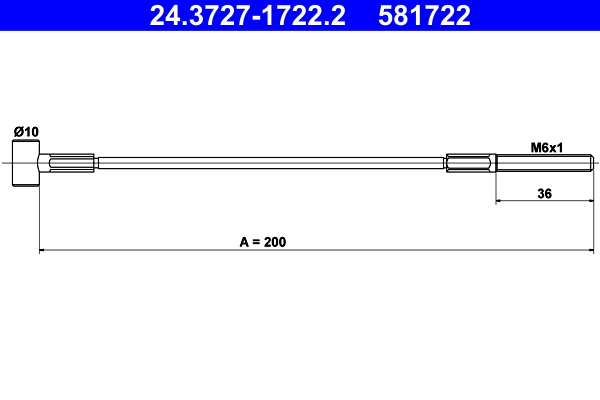 ATE 24.3727-1722.2 Seilzug, Feststellbremse