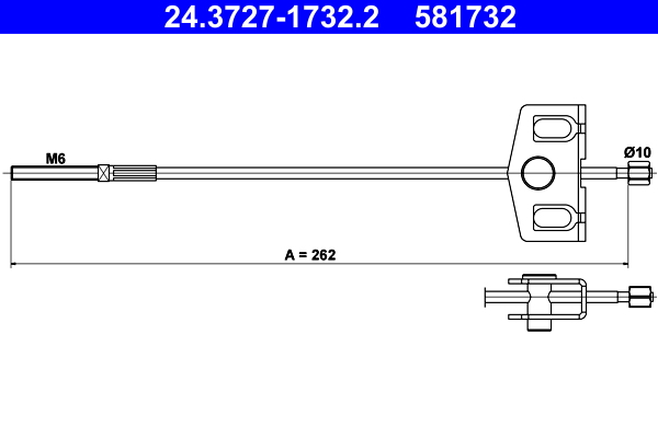 ATE 24.3727-1732.2 Seilzug, Feststellbremse