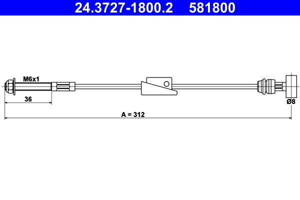 ATE 24.3727-1800.2 Seilzug, Feststellbremse