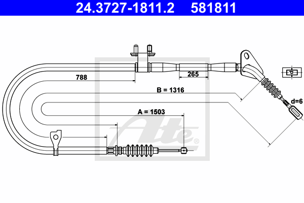 ATE 24.3727-1811.2 Seilzug,...