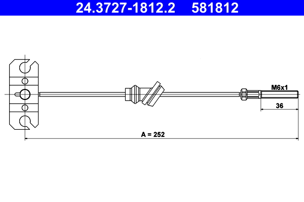 ATE 24.3727-1812.2 Seilzug, Feststellbremse