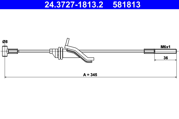 ATE 24.3727-1813.2 Seilzug, Feststellbremse