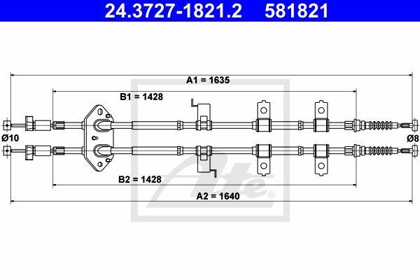 ATE 24.3727-1821.2 Cavo comando, Freno stazionamento