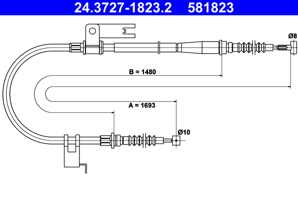 ATE 24.3727-1823.2 Seilzug, Feststellbremse
