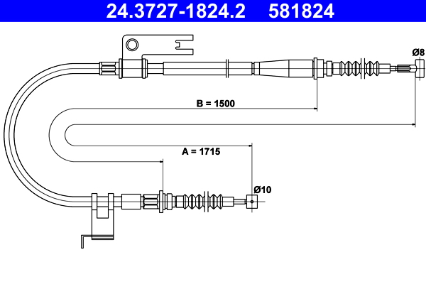 ATE 24.3727-1824.2 Seilzug, Feststellbremse